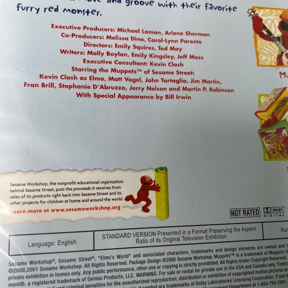 Sesame Street Elmos World Dancing Music Books Childrens Learning DVD 2000 TV Y u - Picture 5 of 6